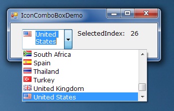 An editable icon multi line combobox