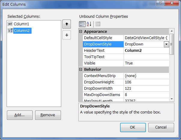 Editable ComboBox Column on DataGridView